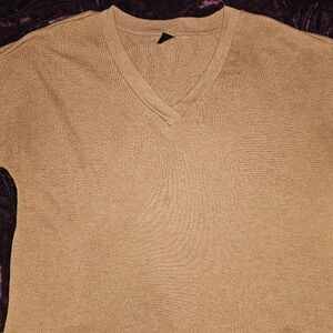 Shein Emery Rose Orange V-Neck Short Sleeve Top